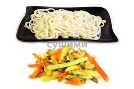 Лапша пшеничная с овощами